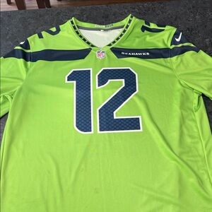Nike Men's Lime Green Seahawks Jersey